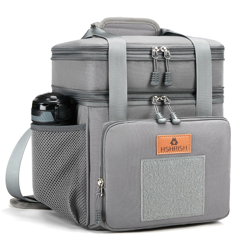 Boîte à lunch tactique 16L pour adultes, sac isotherme avec sangle d'épaule, sac à lunch robuste pour le travail, le pique-nique, le camping et les voyages, capacité de 20 canettes