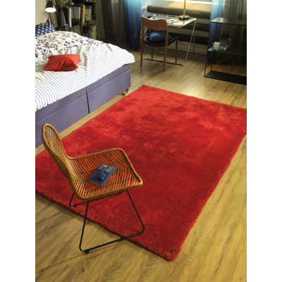 Soft Solid Colour Hand Woven Shag Indoor / Outdoor Area Rug