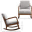 Fauteuil à bascule en lin gris de By - option de sièges confortables pour le salon