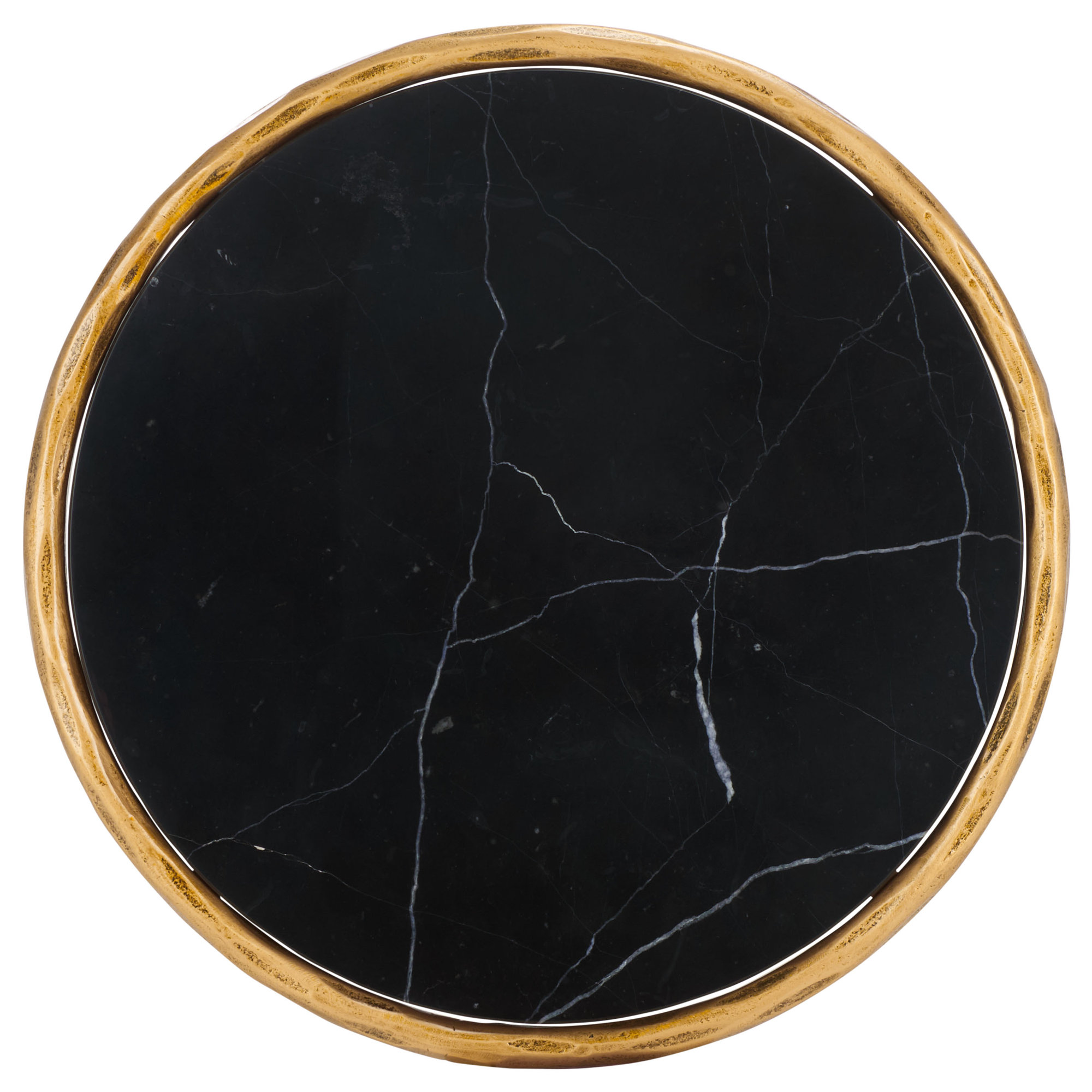 Evelynn End Table, Black, Brass