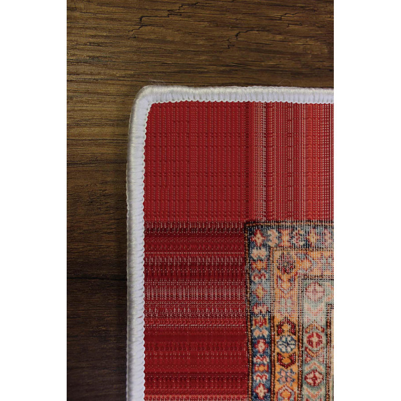 Premium Woven Area Rug, 5.9 x 9.2 Feet | 100% Polyester, 650 g/m² | Antibacterial, Non-Slip PVC Dot Underside, 0.3 in Pile Height | Machine Washable, 3D Digital Printing | Perfect for Living Room & Bedroom Decor