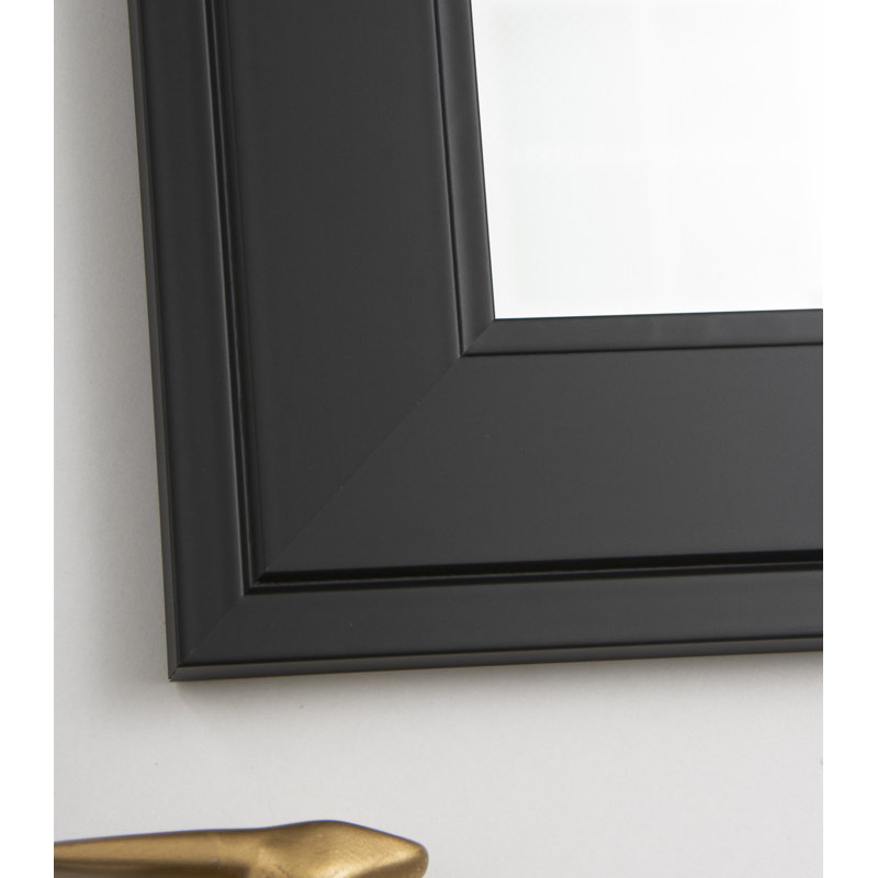 Canonero Classic Wall Mirror, Matte Black, 46" x 32"