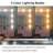 Vanity Desk With Power Outlet, Makeup Vanity With Mirror And 12 LED Lights, 3 Lighting Modes,15 Drawers Vanity Table With Chair, Dressing Table With Glass Top-1164427688