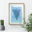 Mountain Triangles Blue - Picture Frame Painting-62809433-62809434