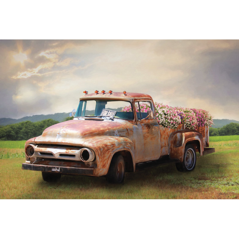 Un camion de beauté 2886490, L 12 po x H 8 po, Non, Wrapped Canvas