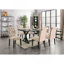 Ensemble de 2 chaises d'appoint classique classique ivoire capitonné en lin massif-1068432977