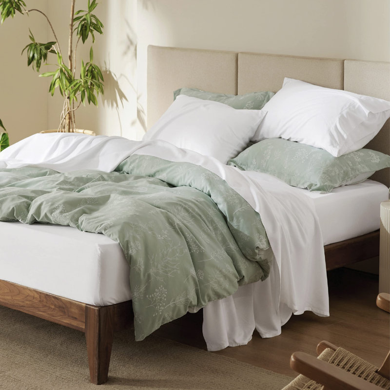 Rayon Duvet Cover, White