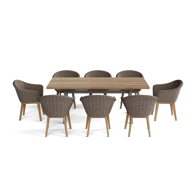 Alura Padua Outdoor Teak Dining Set, 8