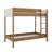 Twin-Over-Twin Bunk Bed Featuring  Fabric Headboard And Footboard Ladder