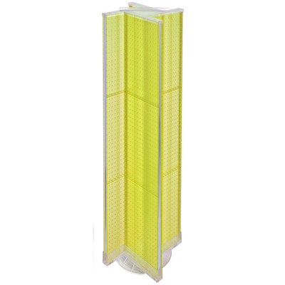  Pinwheel Pegboard Floor Display on Revolving Base. Spinner Rack Stand. Panel Size: 13.5"W x 60"H