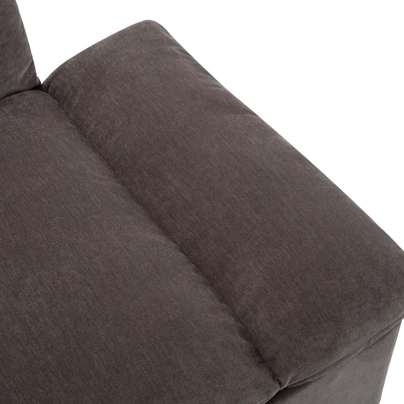 Comfortable Three-Seater Sofa with Dual Storage Units for Various Spaces, Gray