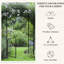 Arche de jardin 85 po en métal avec barrière - treillis pour vignes, rehaussement de la cérémonie de mariage, barrière noire, décoration d'escalade idéale,