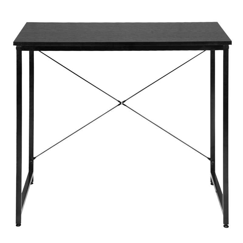 Akron Desk, Black, Light Oak, 70cm H x 80cm W x 60cm D