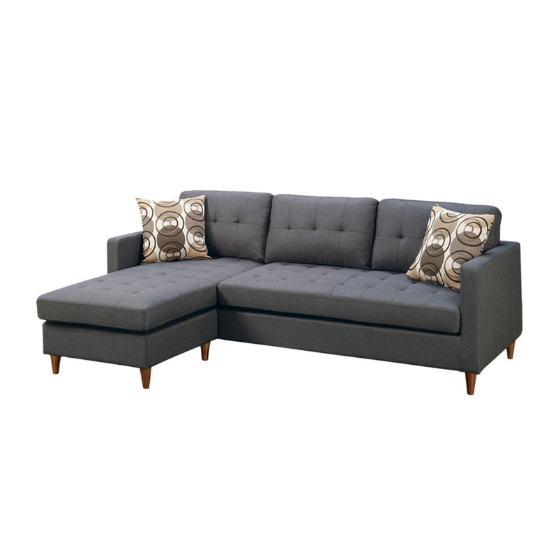 Canapé modulaire réversible en tissu Linen