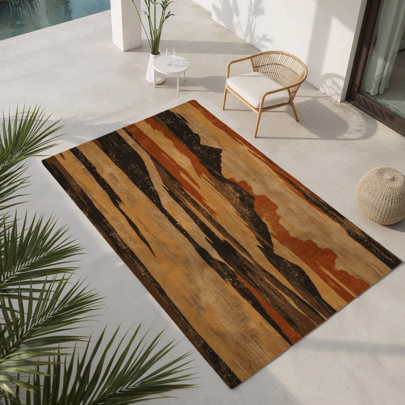 Tapis intérieur et extérieur Tidal Canyon, Rectangle 1 pi 6 po x 2 pi 6 po