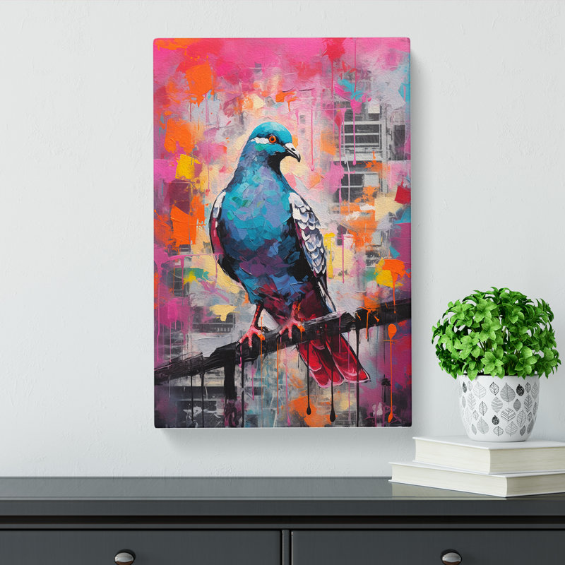 Pigeon Expressionism - Wrapped Canvas, 76cm H x 50cm W x 3cm D