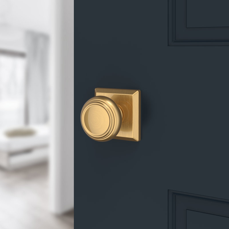 2.21875 X 2.21875 X Lifetime (PVD) Satin Brass Round, Passage