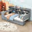 Assante Daybed with Integrated Desk and Built-in Storage Drawers-657524859-657524856