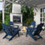 Ensemble de 4 chaises Adirondack réglables Hdpe-1664118200
