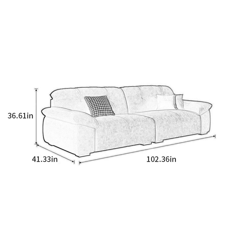 Kerrick, 36.61" H x 102.36" W x 41.33" D