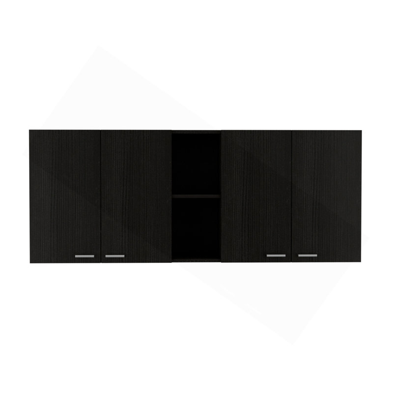Armoire murale Winslow 150 po, quatre portes, deux cloisons, deux tablettes