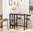 Modern Bar Table Accent Console Serving Buffet with Side Storage Shelf