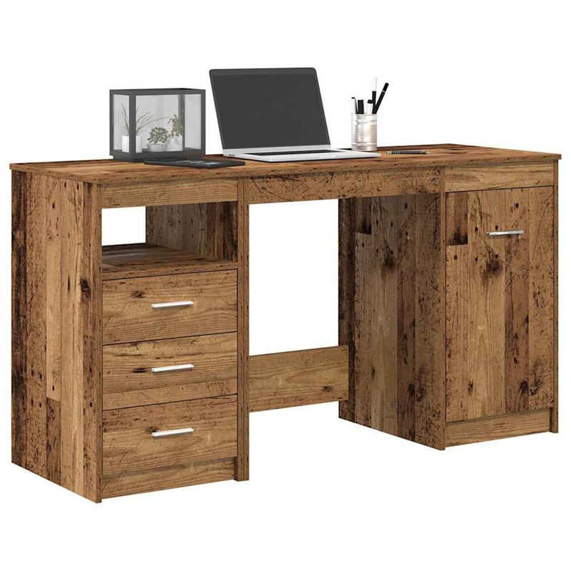 Hery Modular Writing Desk, Old Wood