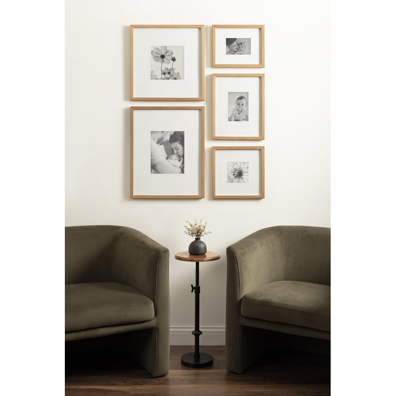 Ensemble de cinq cadres photo Gallery, Brun