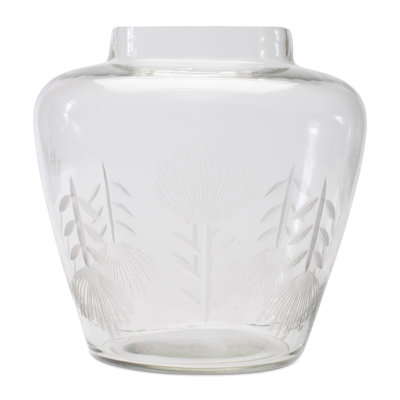 Vase en verre gravé à l'urne