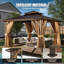 12 pi. L 12 pi. D Pavillon de jardin en aluminium
