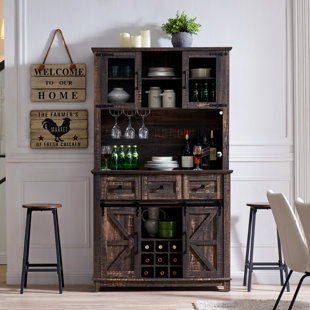 The olde Oak Set of Two Wall Mounted Bar Pine Handcrafted Drinks Rack Home  Bar See Stevens Review 