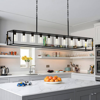 Luminaire suspendu pour îlot de cuisine 10 lumières Island