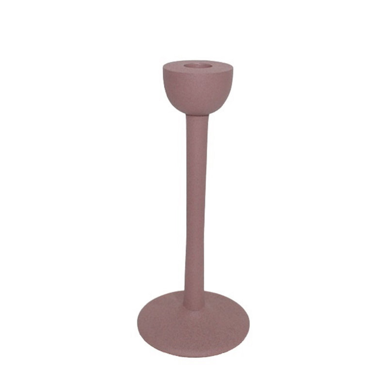 Giedre Aluminium Candle Holder, 12.5" H x 5" W x 5" D, Pink