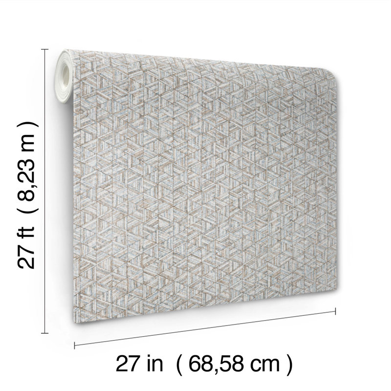 Rune Abstract Wallpaper Roll, Pewter