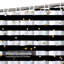 Rideau de douche abstrait abstrait rayé noir et blanc avec 12 crochets-1883947148