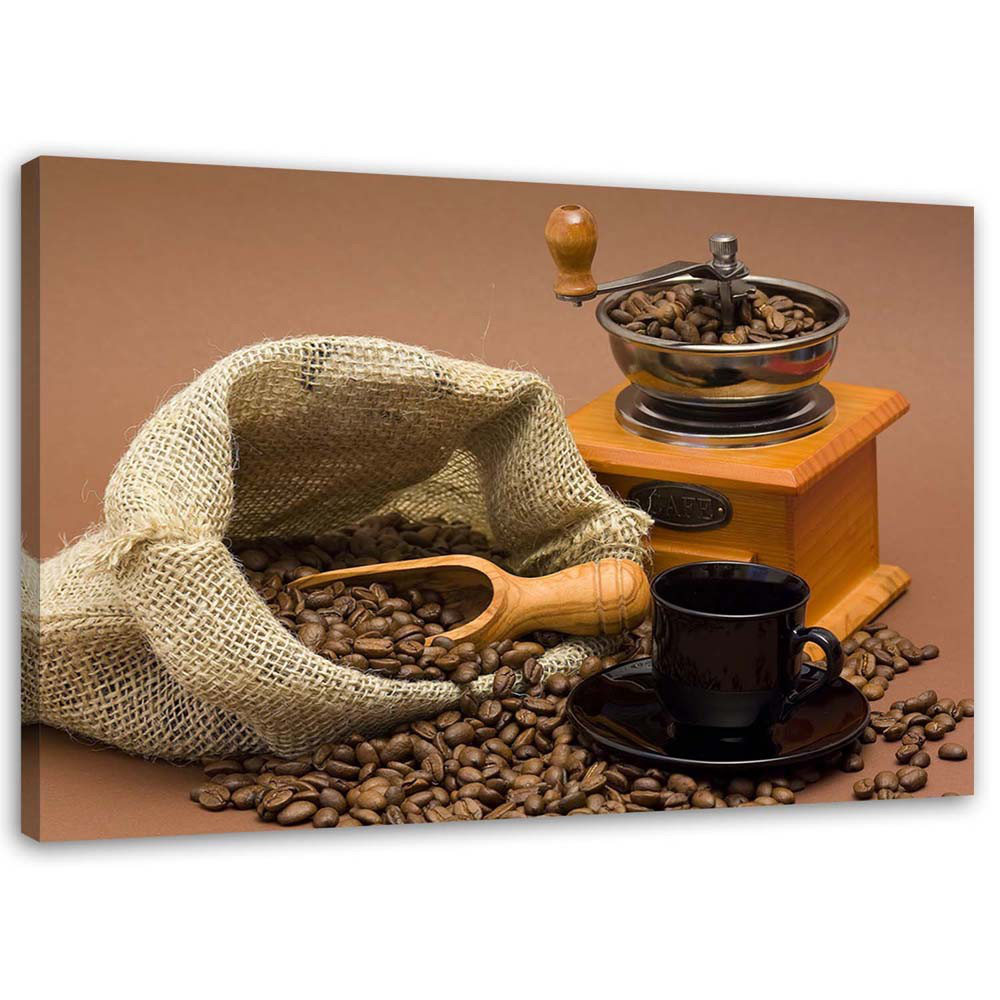 Leinwandbild Grinder and Coffee Beans 31203