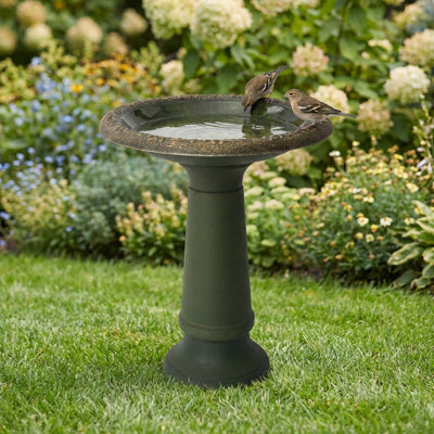 Bain d'oiseaux glacé marbré