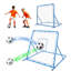 Filet ajustable et filet de rebond de soccer, entraîneur multi-sports à structure en acier durable, installation rapide portable, bleu 4 x 4 pi
