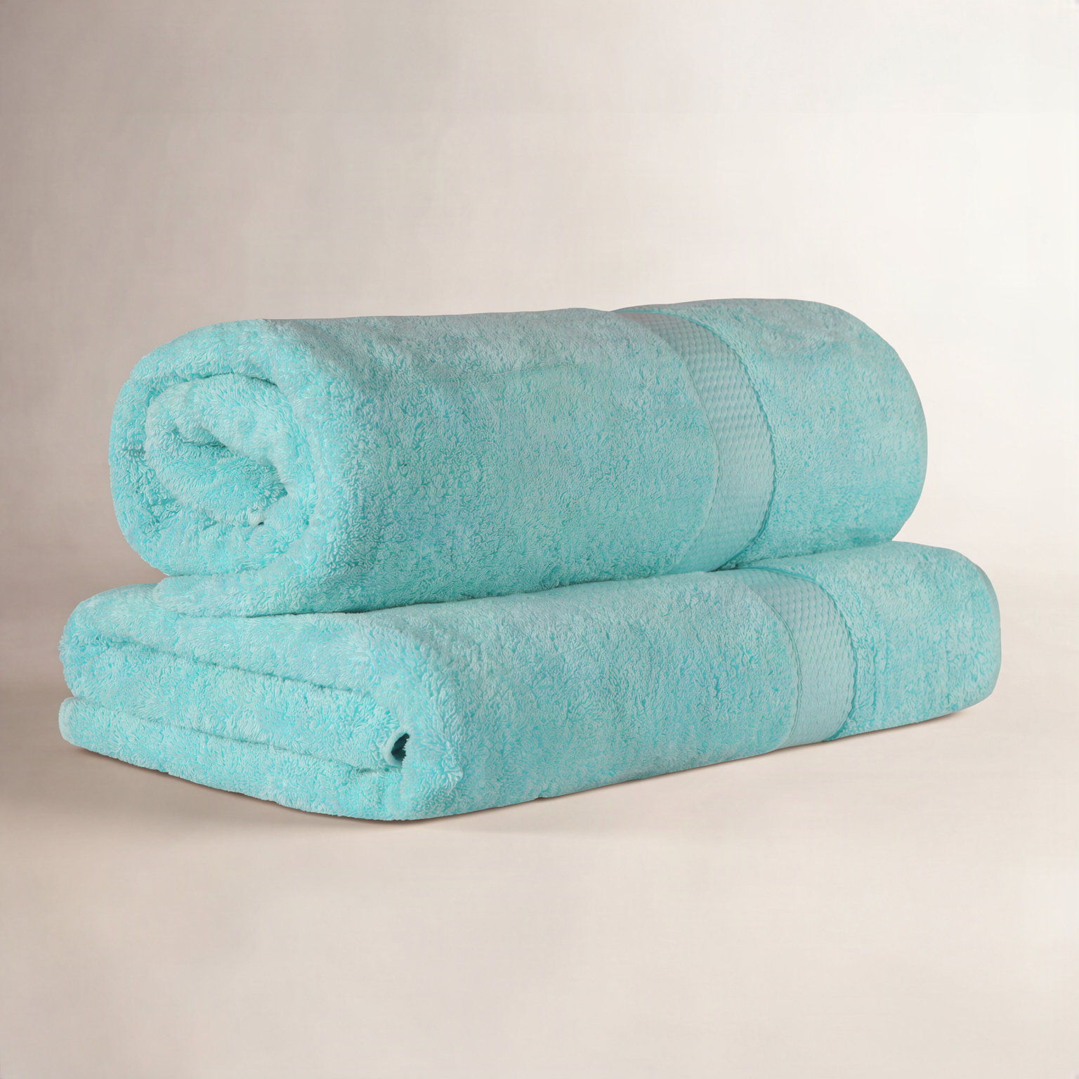 Renata 2-Piece Egyptian Cotton Bath Sheet Set, Turquoise