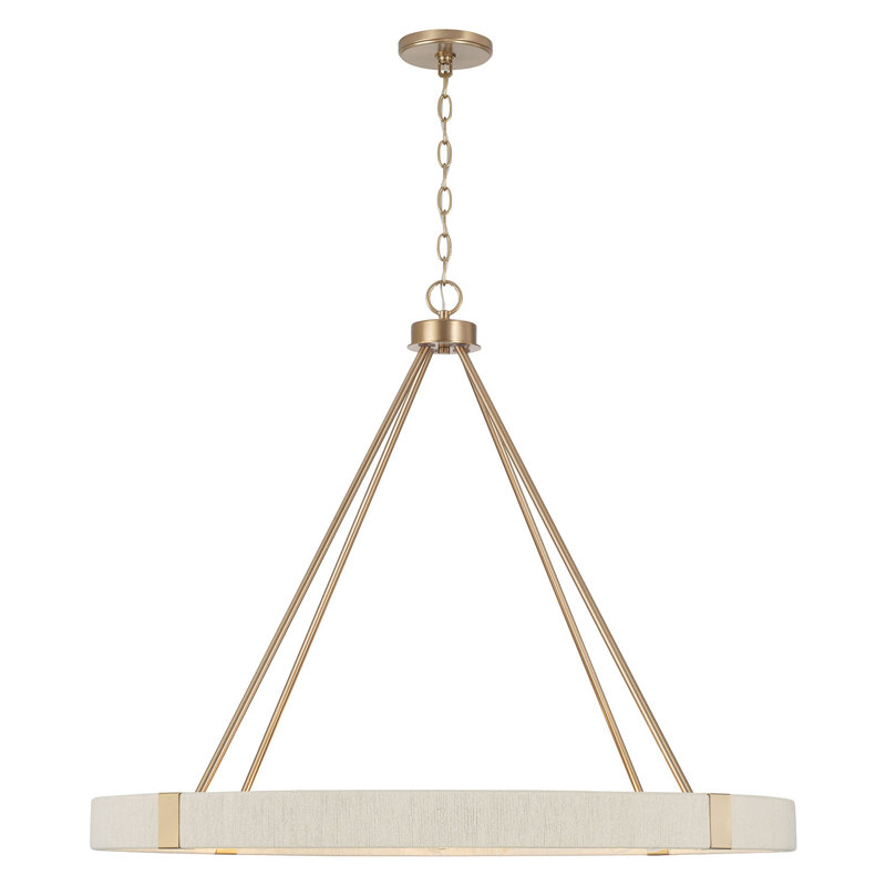 Lustre en roue de chariot Dorrin, H 30 po x l 36 po