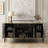 Jenkinsburg 63" Modern Sideboard with Gold Legs and Fluted Doors, Buffet Cabinet for Entryway or Living Room-935277440
