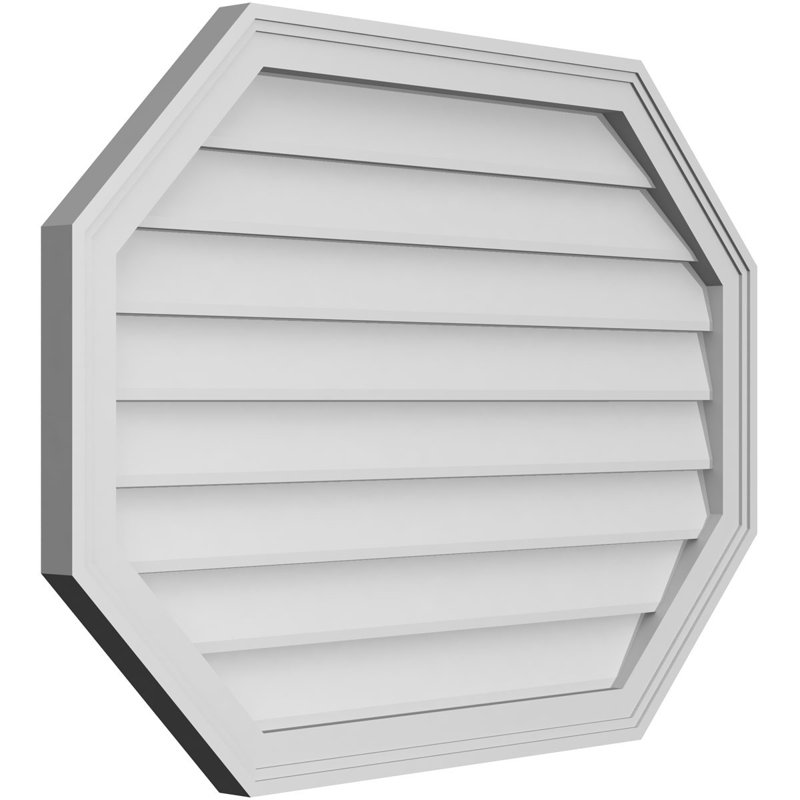 Évent horizontal gondole allongé en surface octogonal Signature, H 26 po x l 36 po x P 1,5 po