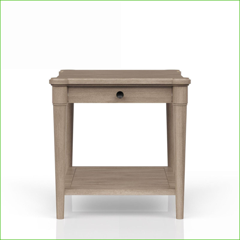 Table basse décontractée Sand Sandy - Tablette de rangement Tiroir pour le salon, Beige