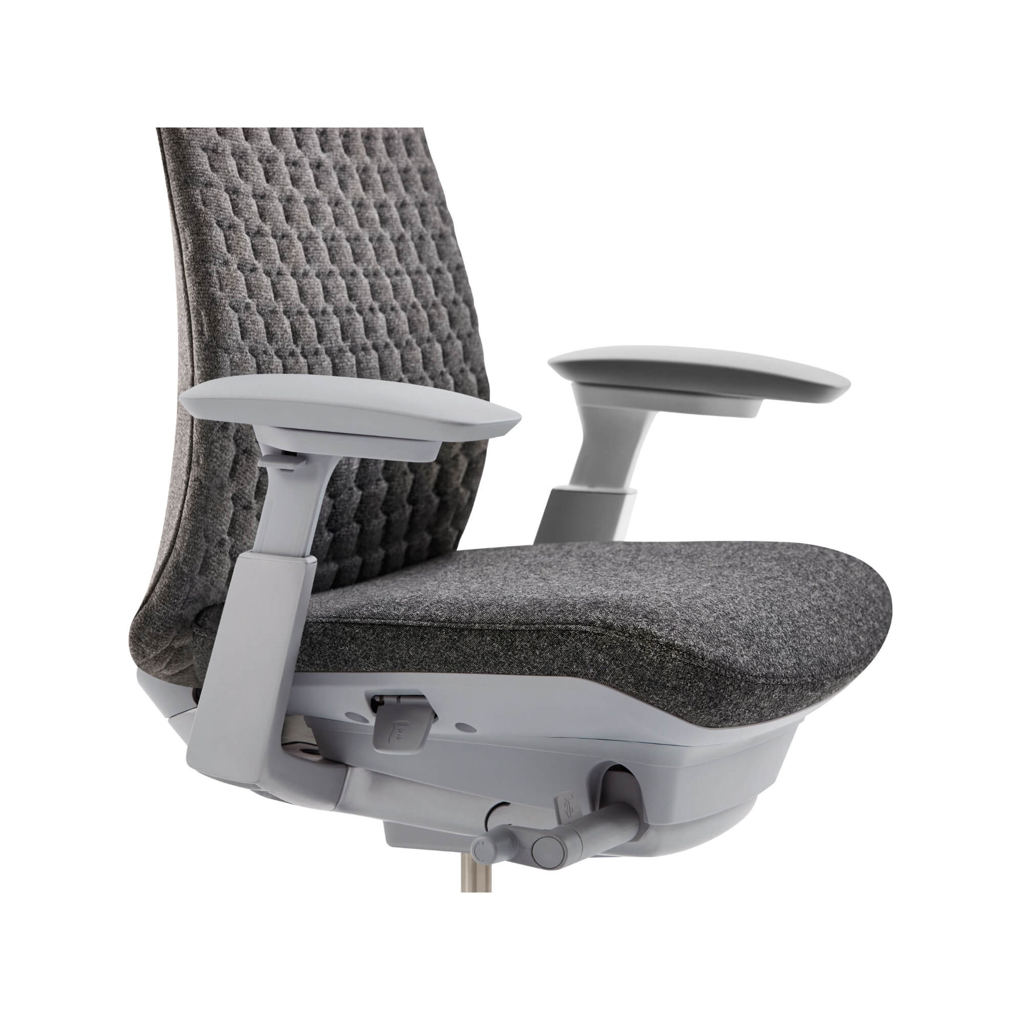 Haworth Fern Digital Knit Task Chair, Heathered Gray, Yes