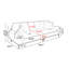 White Genuine Leather Modular Sofa cushion Loveseat