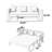 LightGray Polyester Modular Sofa bed cushion couch-678940215