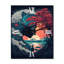 Jeisy - Horloge murale paysage abstrait-286289595