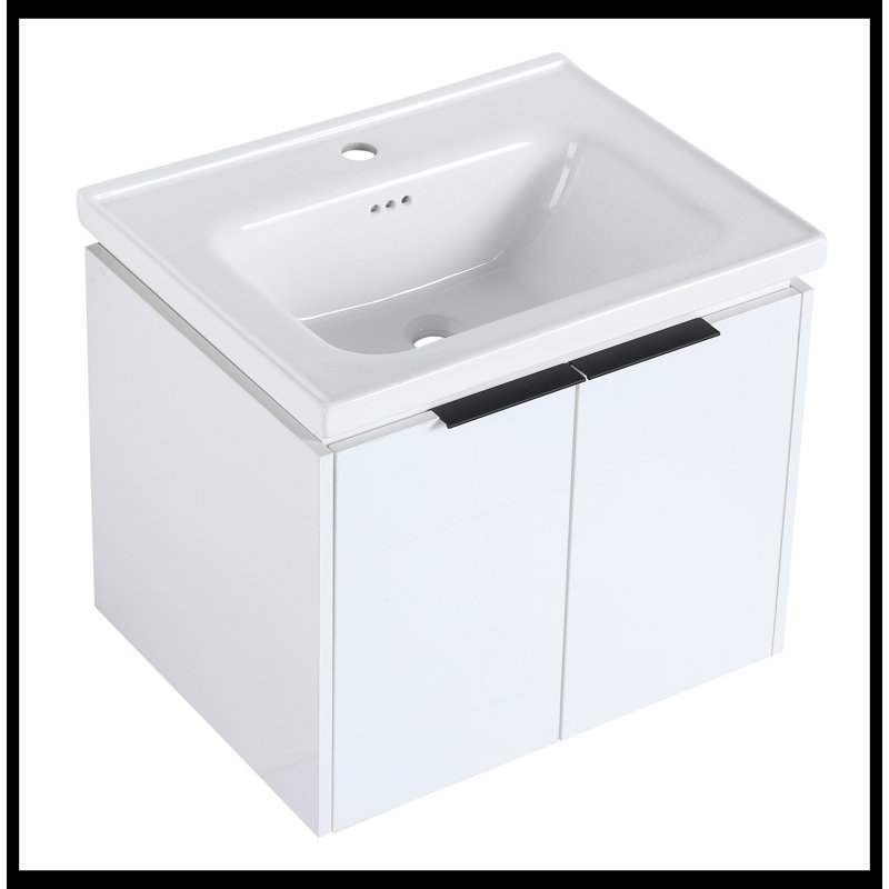 Meuble-lavabo double 59,60 po avec plateau Annalynn