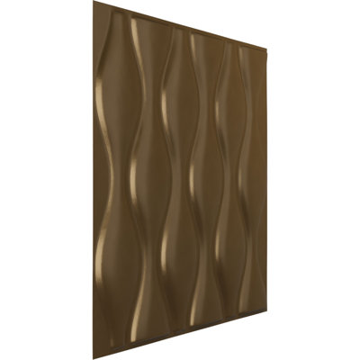 L 19 5/8 po x H 19 5/8 po Panneau mural décoratif 3D Aura EnduraWall, universel métallique (couvre 2,67 pieds carrés)