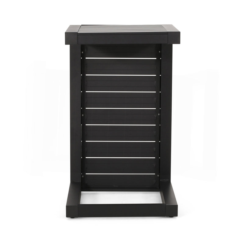 Dark Brown Chair(2)+Black Accent Table